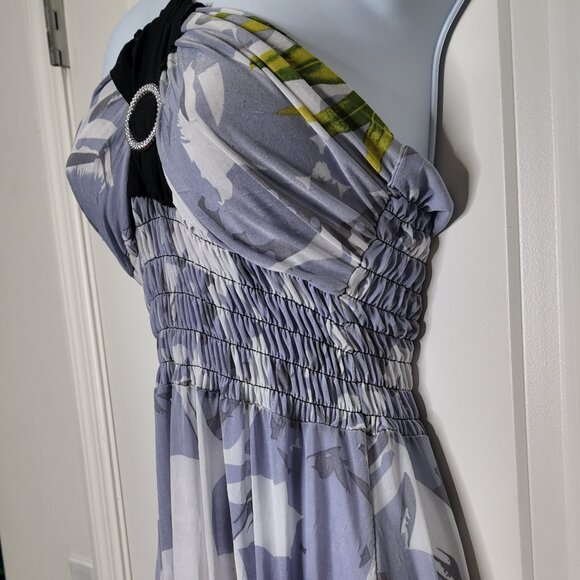 Hibiscus flower Y2K swim suit cover up halter dress Size M - Picture 11 of 12